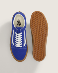 Men Vans Old Skool Shoe in Gum Royal Cobalt Blue