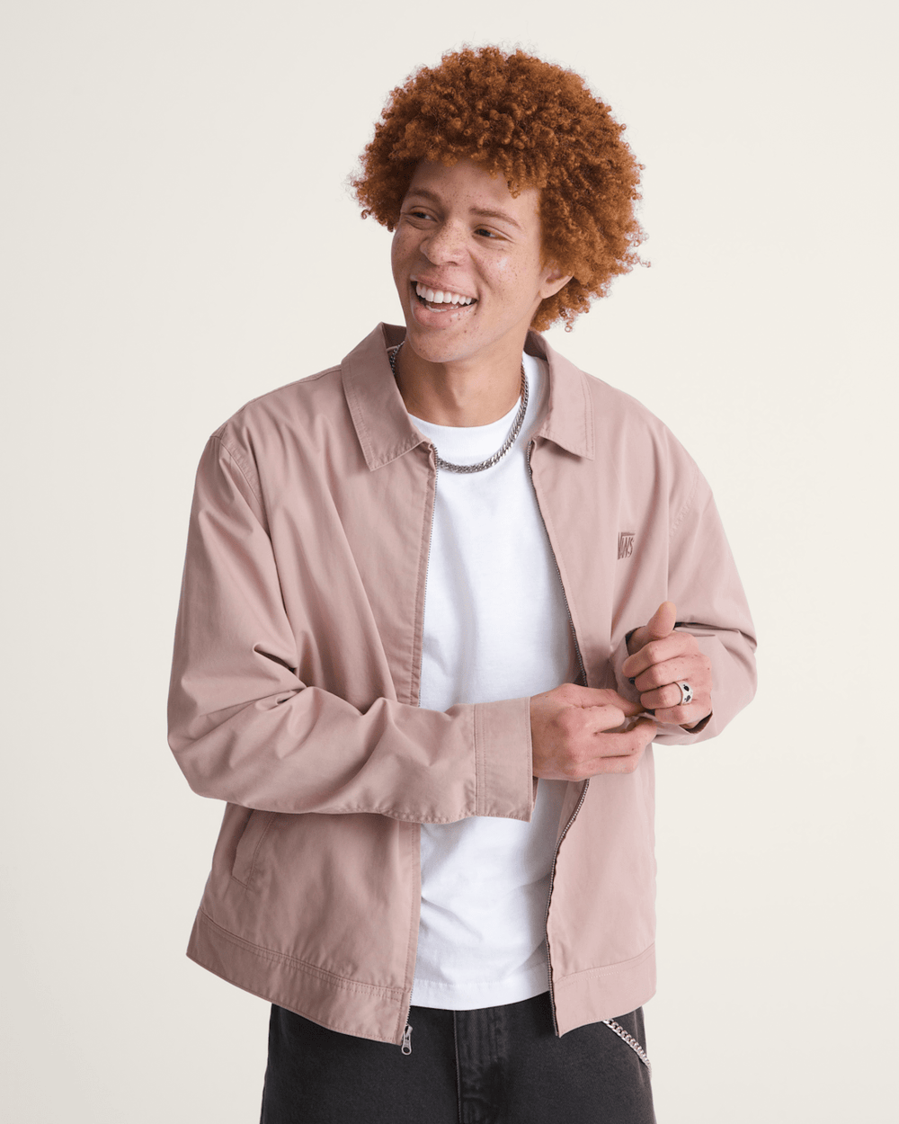 Men Vans Pomona Station Jacket in Warm Taupe Beige