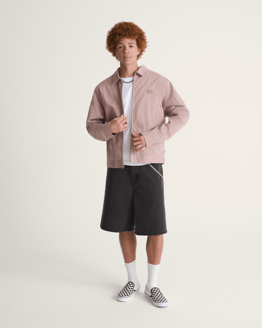 Men Vans Pomona Station Jacket in Warm Taupe Beige