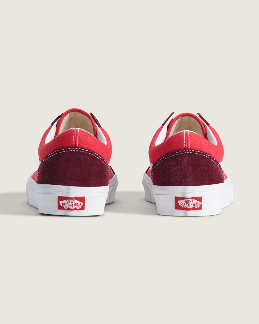 Men Vans Old Skool Shoe in Crimson Haze Red