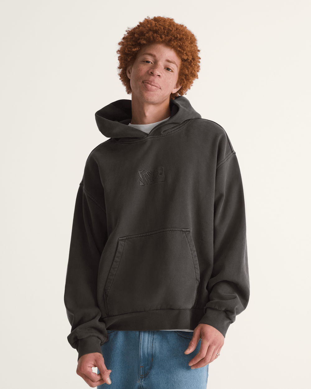 Men Vans Premium Pullover Hoodie in Faded Black