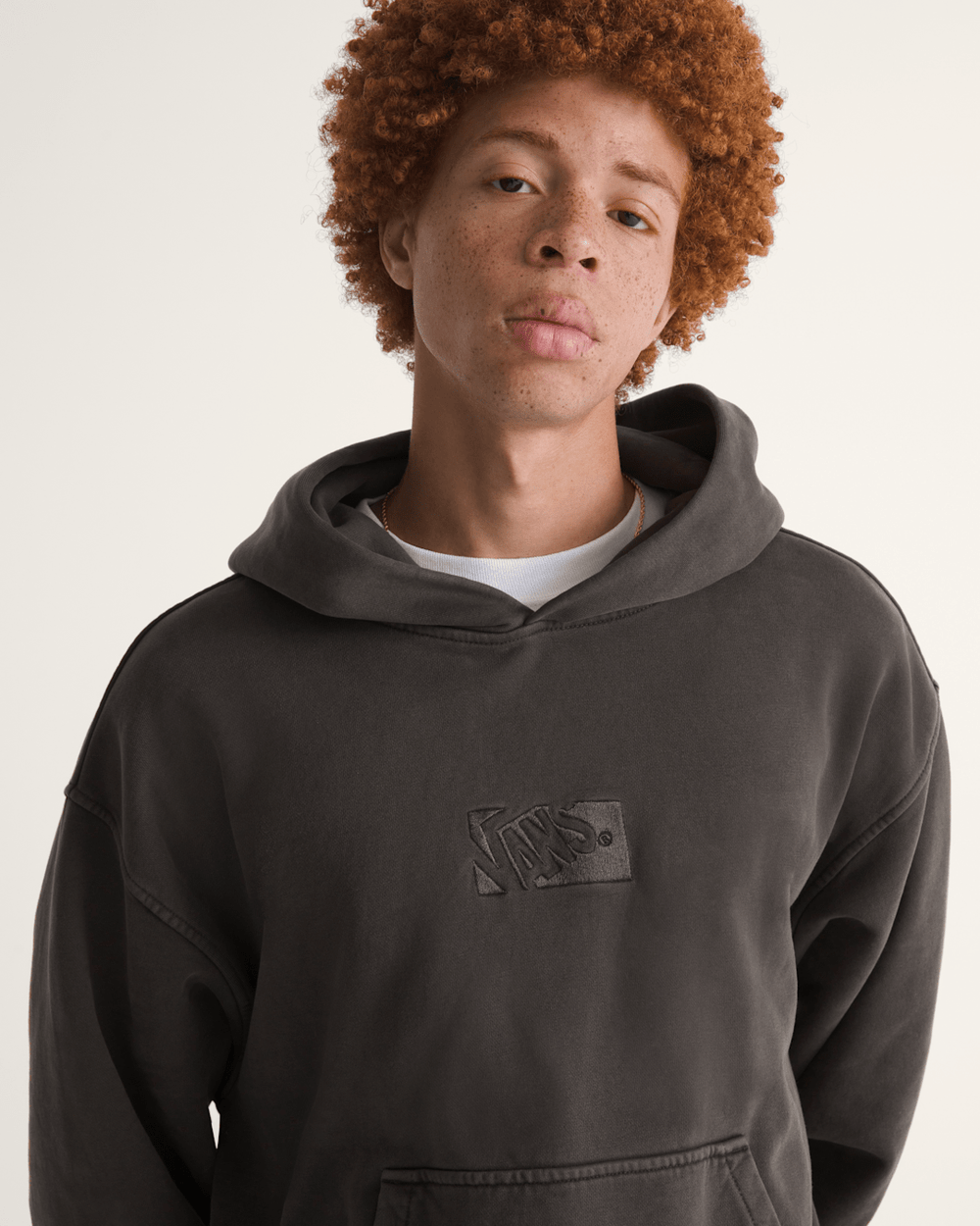 Men Vans Premium Pullover Hoodie in Faded Black