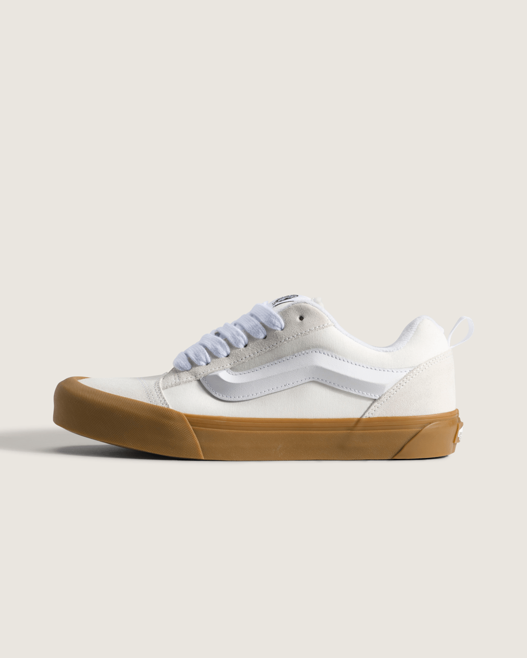 Men Vans Knu Skool Shoe in Blanc De Blanc White
