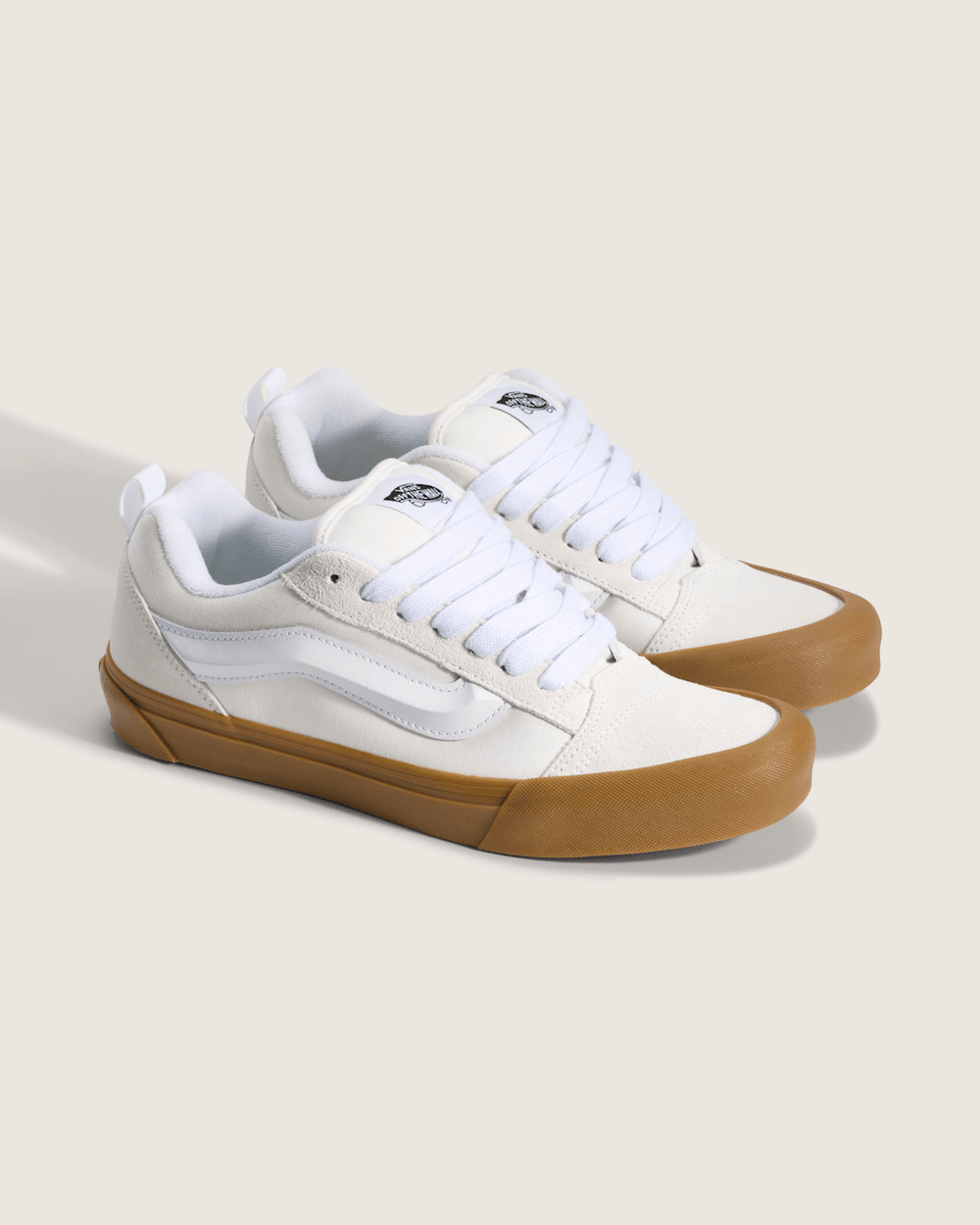Men Vans Knu Skool Shoe in Blanc De Blanc White