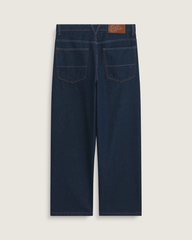 Men Vans Premium Check-5 Loose Denim Pants in Dark Rinse Blue
