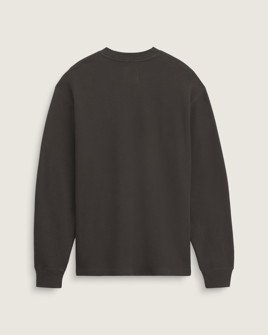 Men Vans Navigate Thermal Long Sleeve Shirt in Faded Black