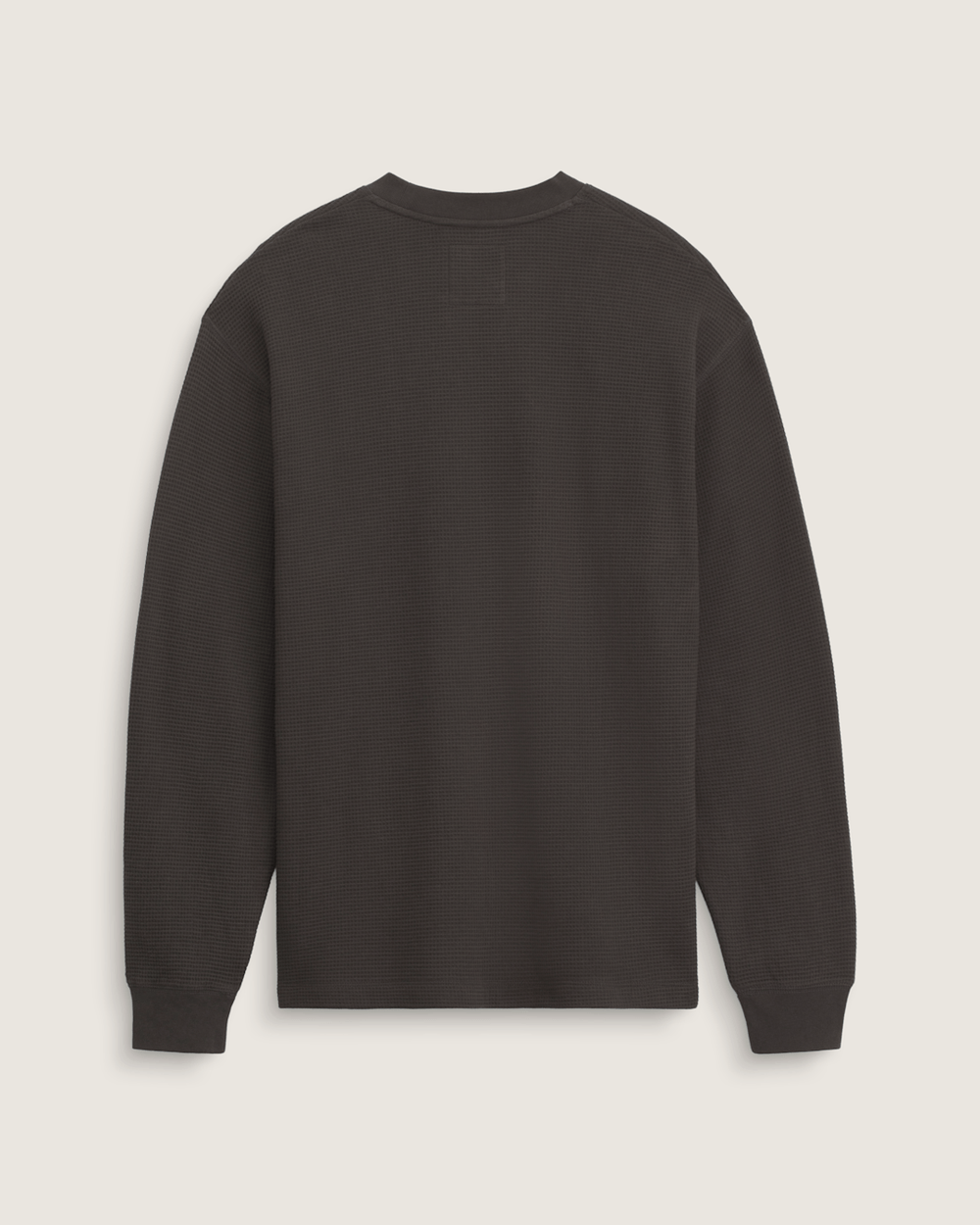 Men Vans Navigate Thermal Long Sleeve Shirt in Faded Black
