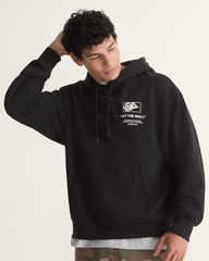 Men Vans Stacked Hi Pullover Hoodie in Black / White