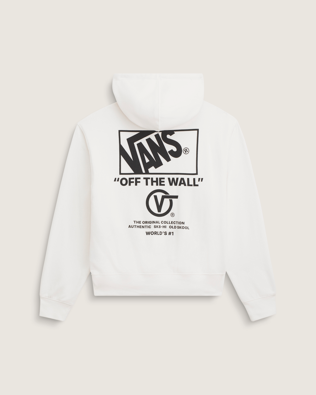 Men Vans Stacked Hi Pullover Hoodie in Egret White