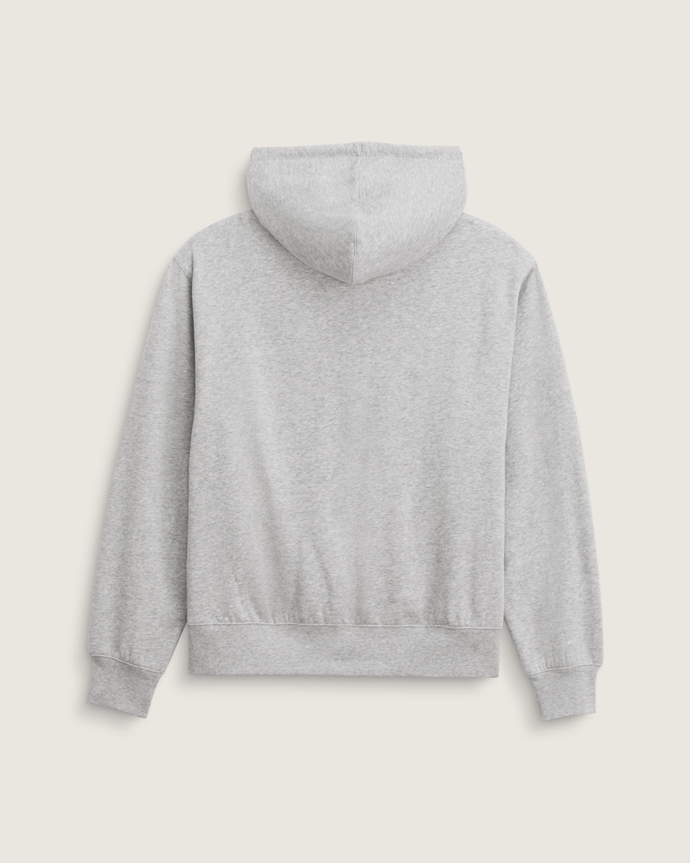 Men Vans Stretch Logo Zip Hoodie in Cement Heather Grey
