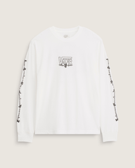 Men Vans Rose and Thorns Long Sleeve T-Shirt in White