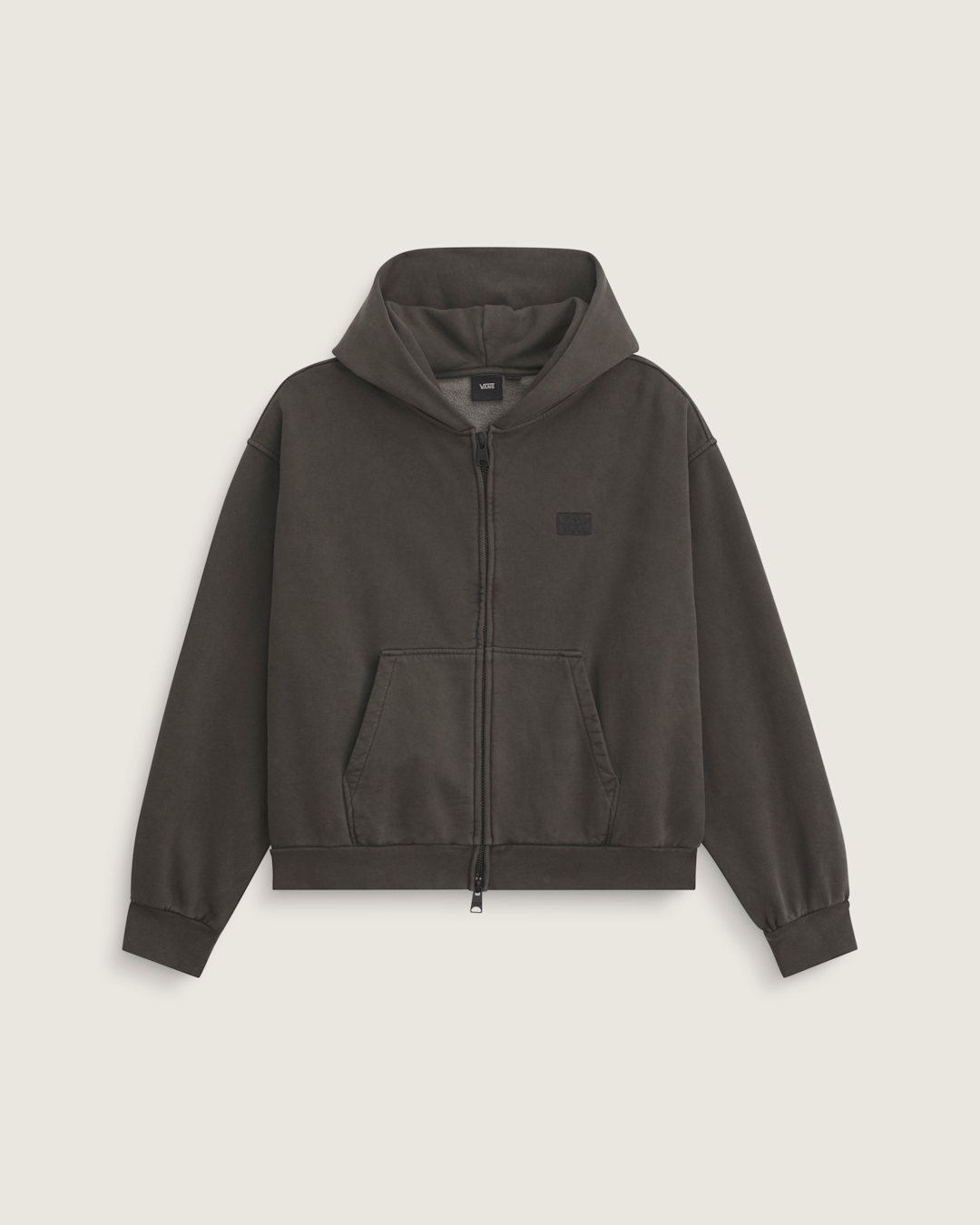Men Vans Premium Zip Hoodie in Faded Black