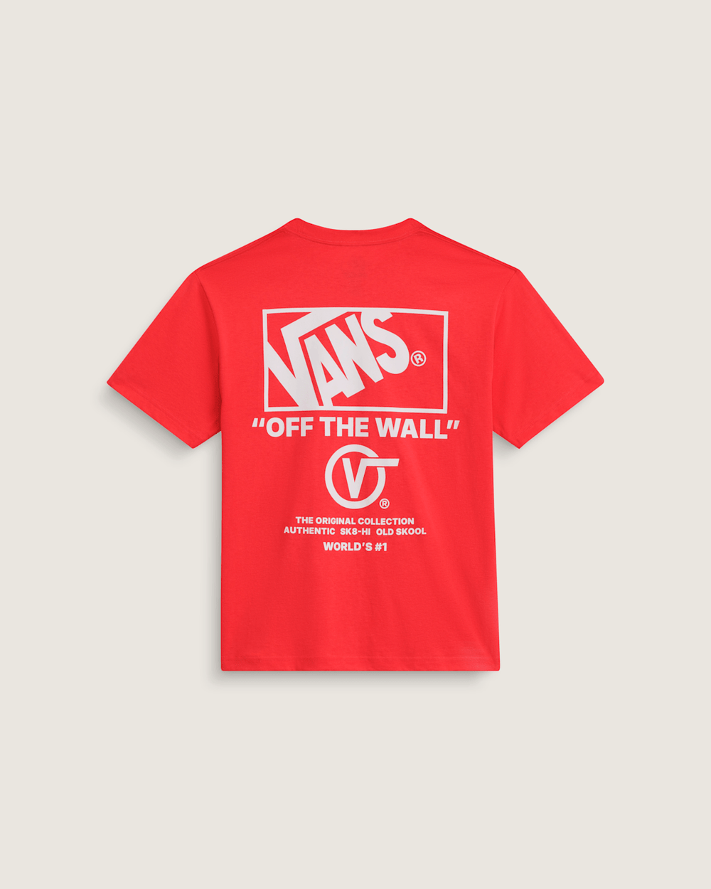 Men Vans Stockpile T-Shirt in Crimson Haze Red