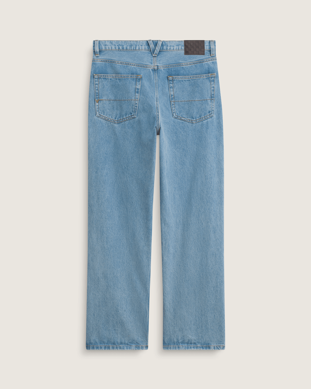 Men Vans Check-5 Loose Denim Pants in Stonewash Blue