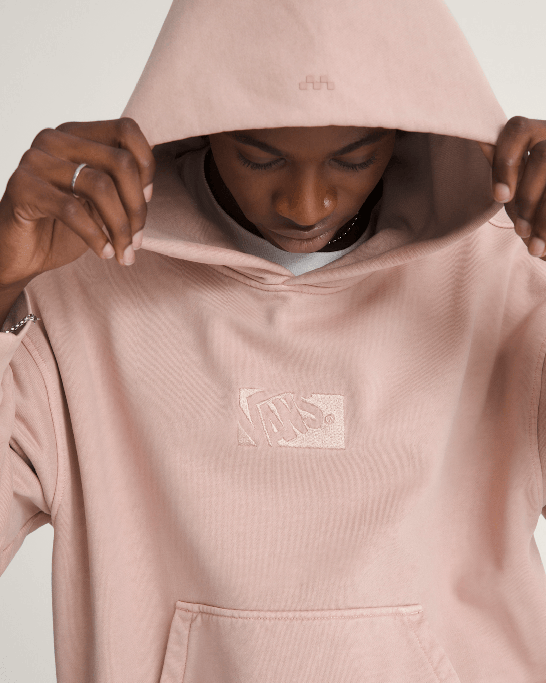 Men Vans Premium Pullover Hoodie in Warm Taupe Beige