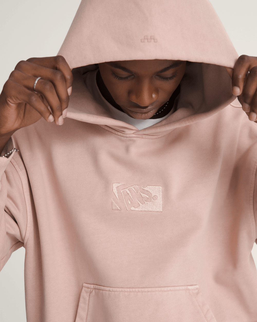 Men Vans Premium Pullover Hoodie in Warm Taupe Beige