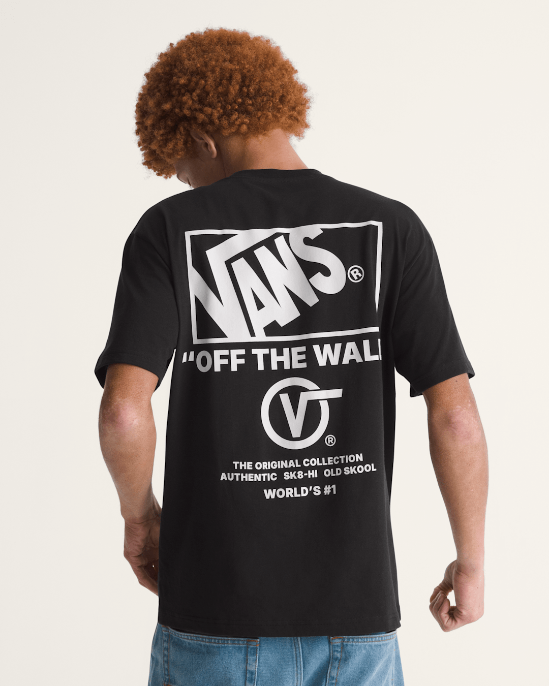 Men Vans Stockpile T-Shirt in Black / White