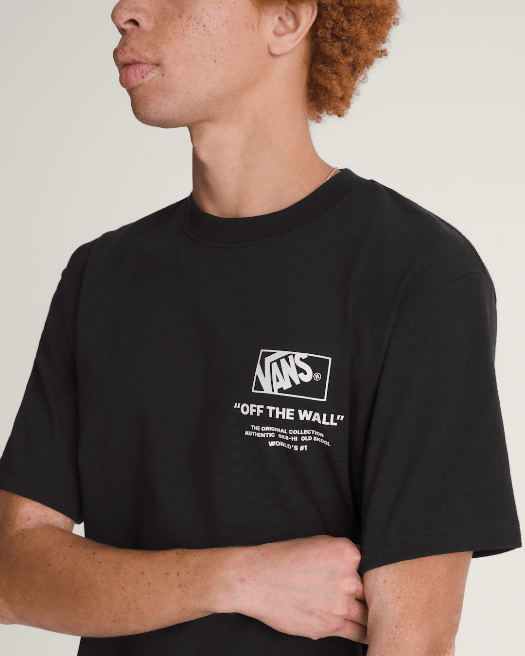 Men Vans Stockpile T-Shirt in Black / White