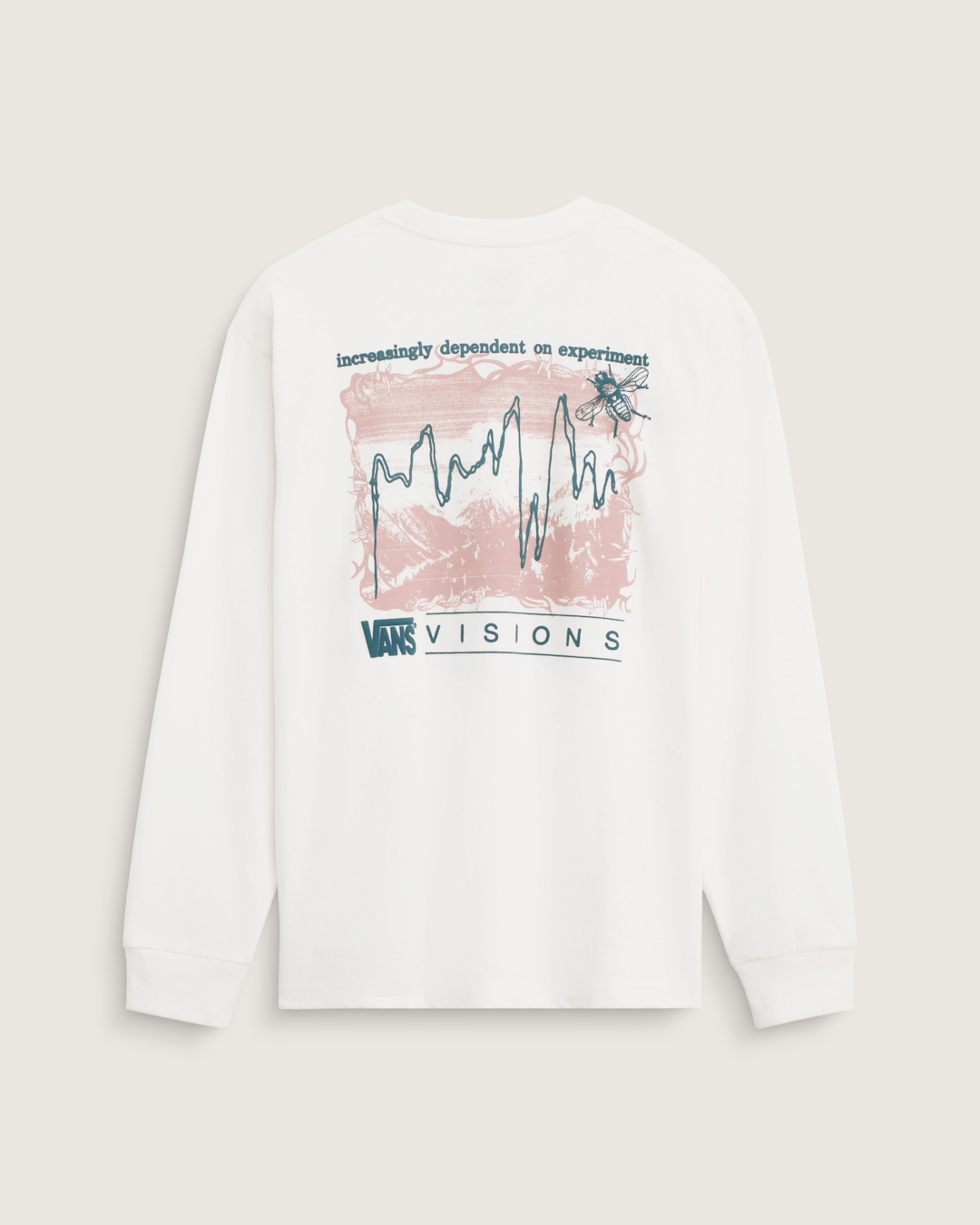 Men Vans Vans Visions Long Sleeve T-Shirt in Egret White