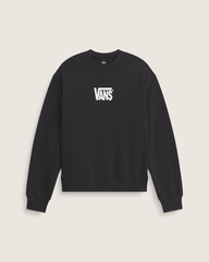 Men Vans Stretch Logo Crew Sweatshirt in Black / White
