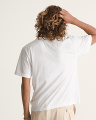 Men Vans Premium Shrunken T-Shirt in Egret White