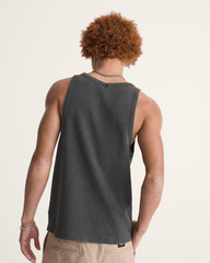 Men Vans Premium Waffle Tank Top in Faded Black