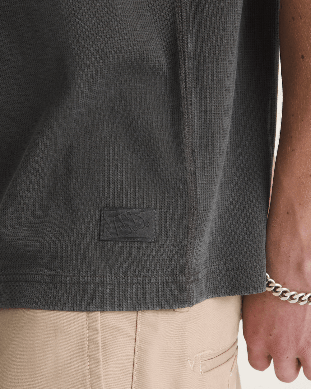 Men Vans Premium Waffle Tank Top in Faded Black