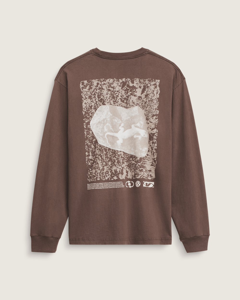 Men Vans Original Concepts Long Sleeve T-Shirt in Vintage Cocoa Brown