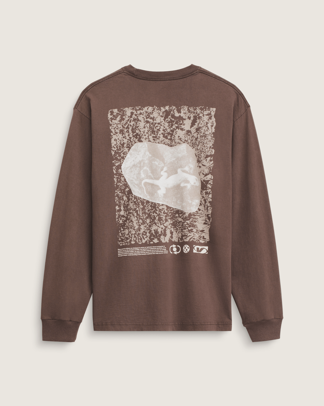 Men Vans Original Concepts Long Sleeve T-Shirt in Vintage Cocoa Brown
