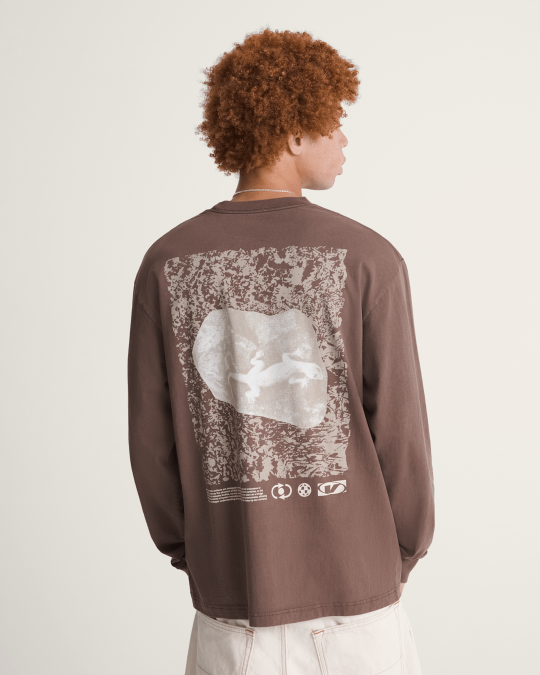Men Vans Original Concepts Long Sleeve T-Shirt in Vintage Cocoa Brown