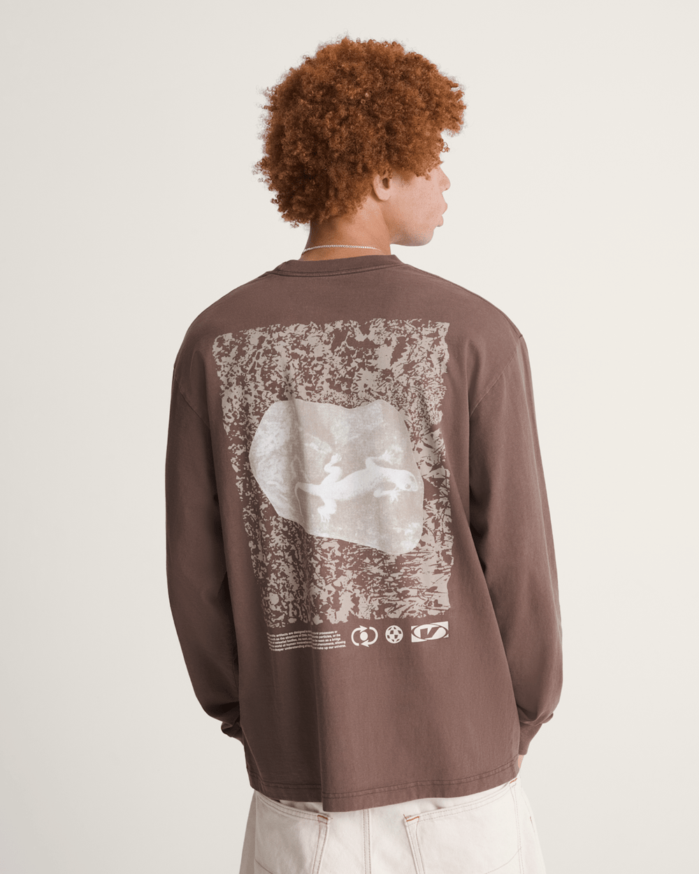 Men Vans Original Concepts Long Sleeve T-Shirt in Vintage Cocoa Brown