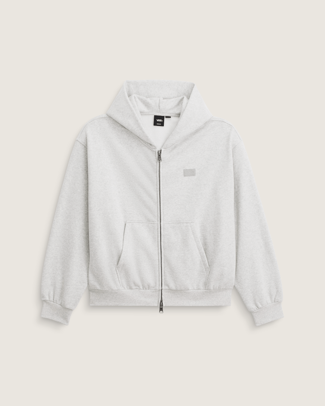 Men Vans Premium Zip Hoodie in Ash Heather Grey
