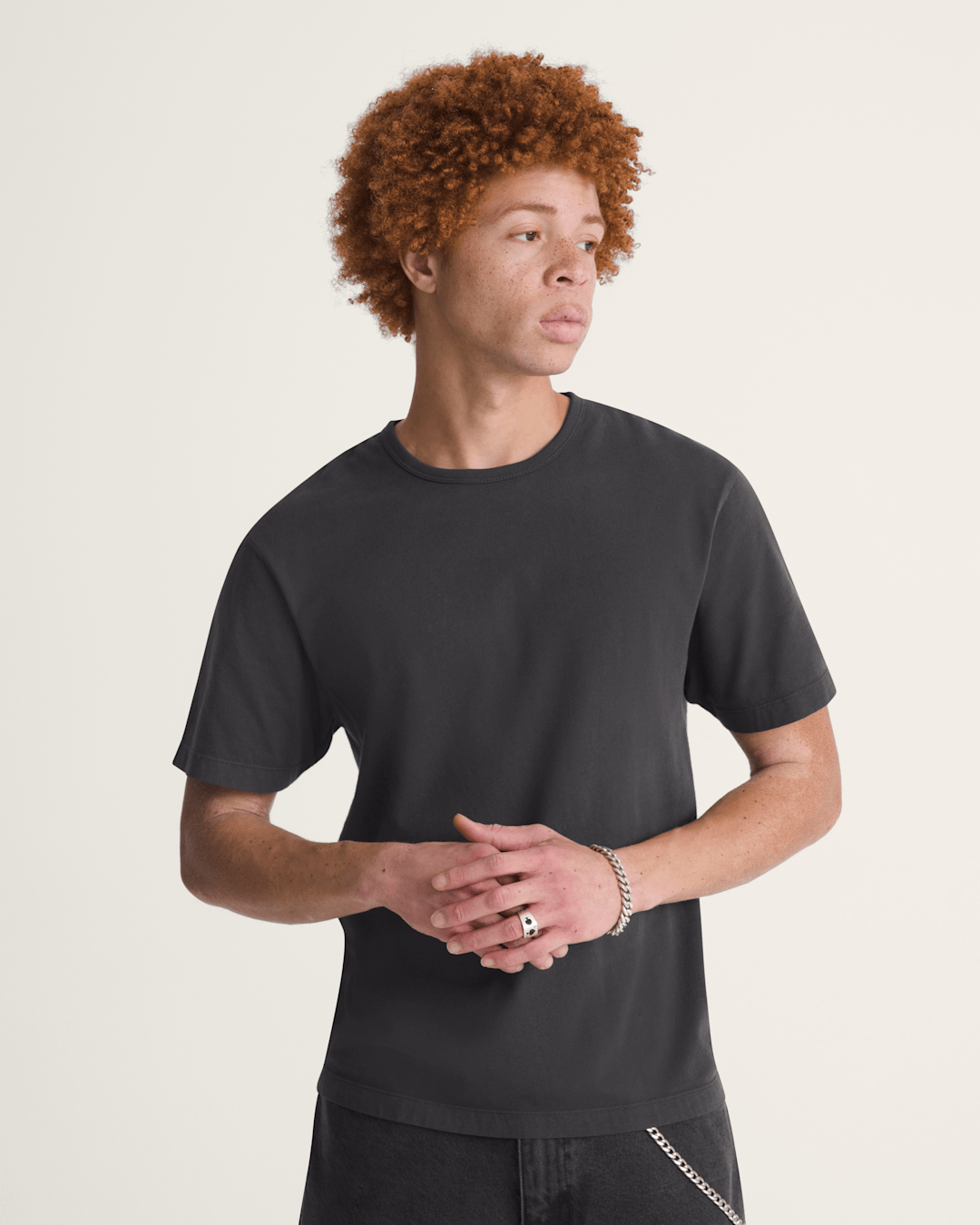 Men Vans Premium Shrunken T-Shirt in Faded Black
