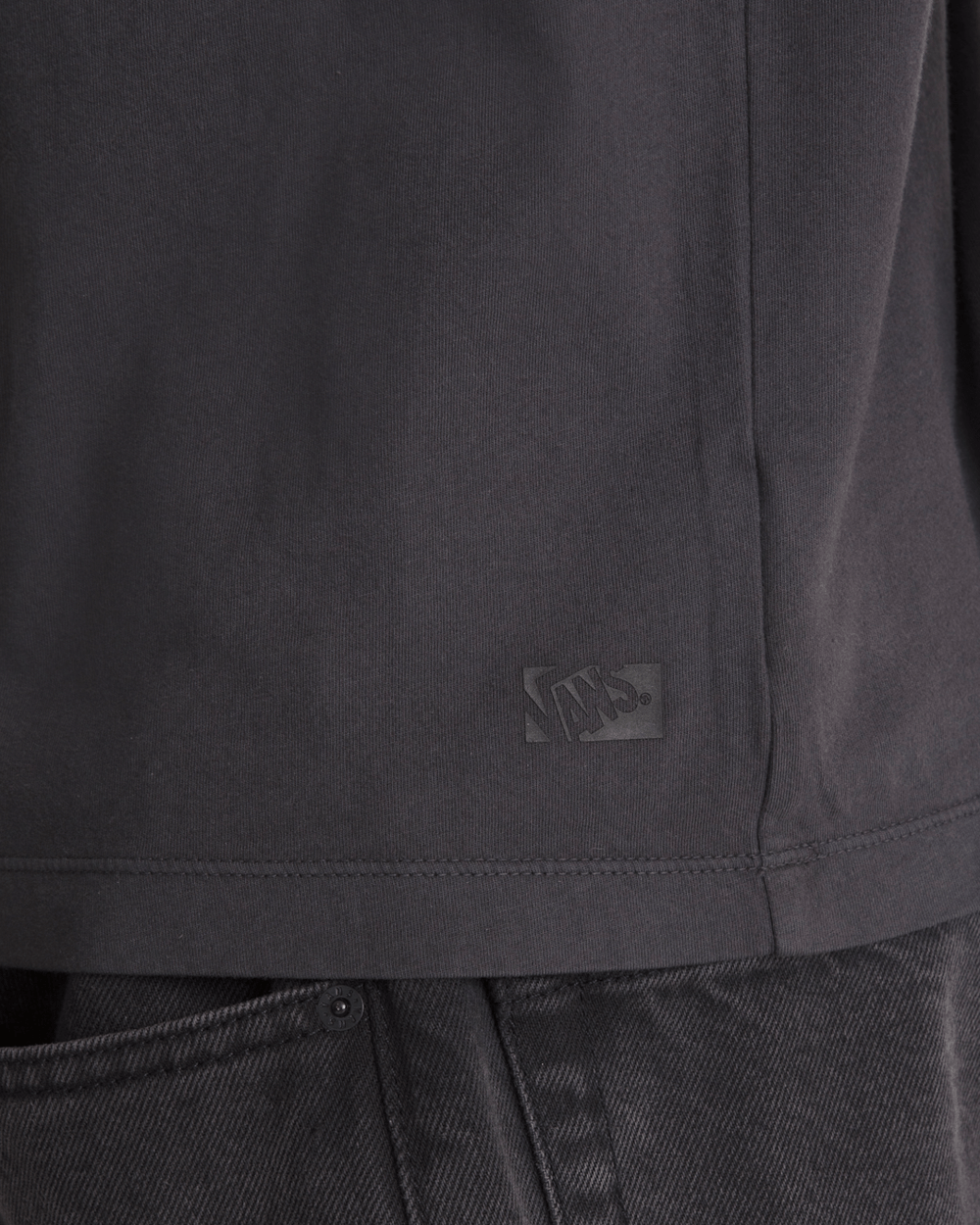 Men Vans Premium Shrunken T-Shirt in Faded Black