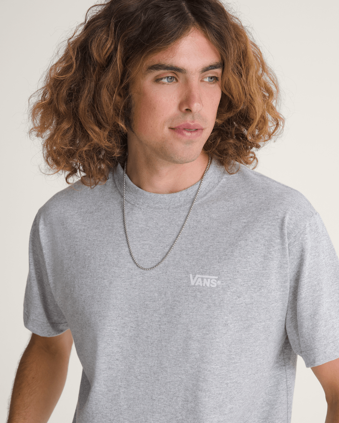 Men Vans New Left Chest T-Shirt in Athletic Heather Grey
