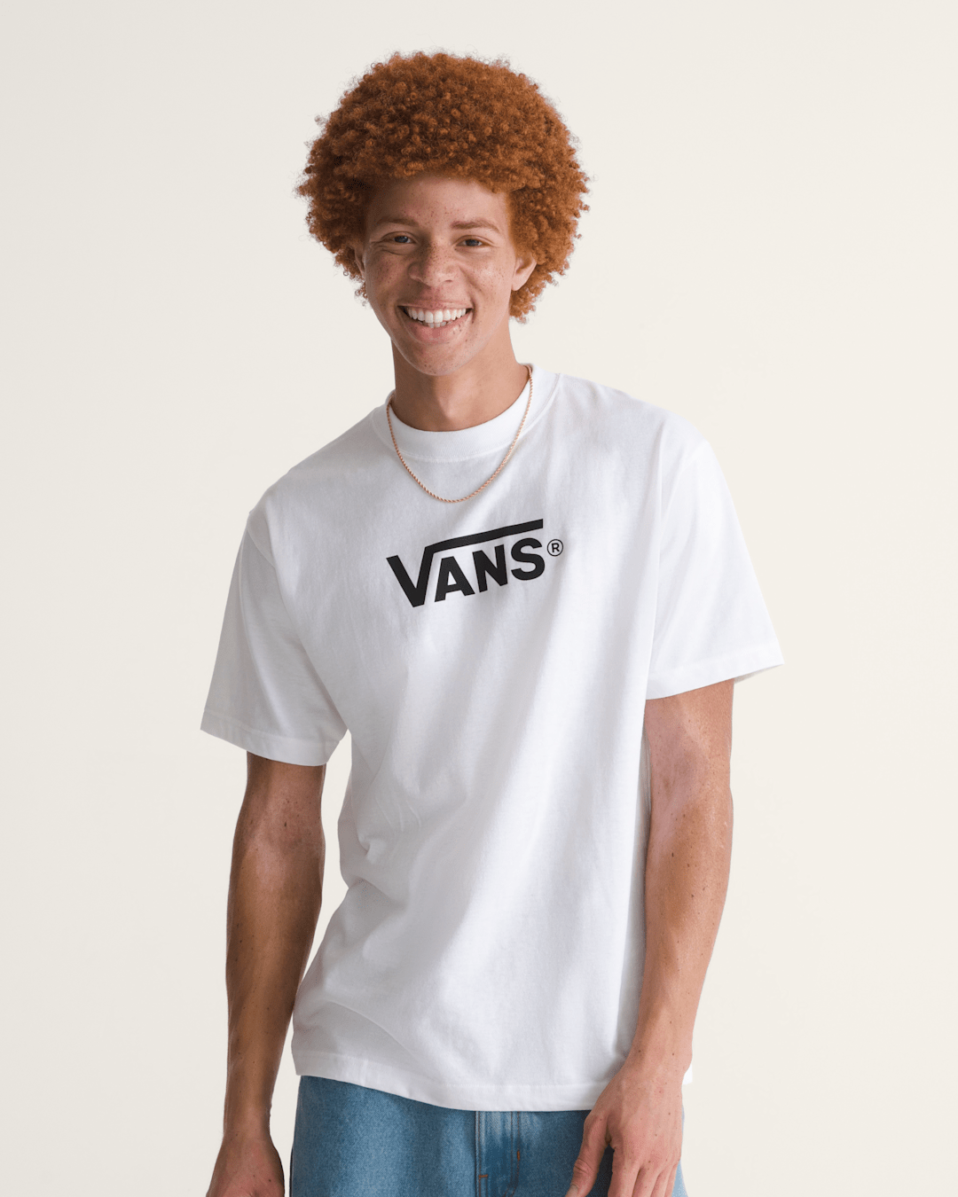 Men Vans New Vans Classic T-Shirt in White / Black