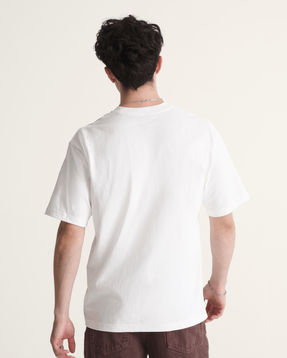 Men Vans Premium Loose Fit T-Shirt in Egret White