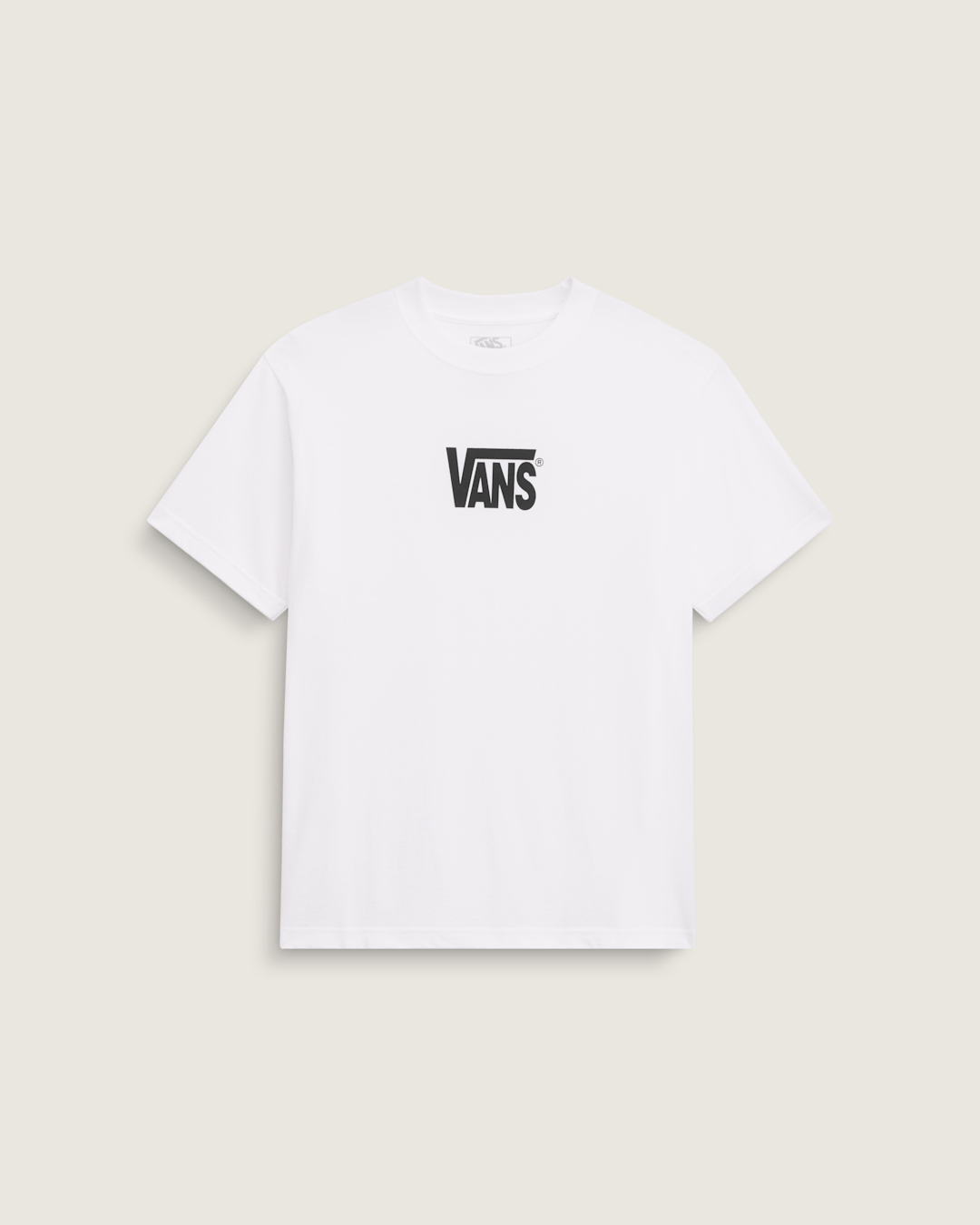Men Vans Stretch Logo T-Shirt in White / Black