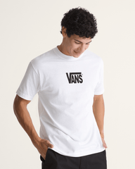 Men Vans Stretch Logo T-Shirt in White / Black