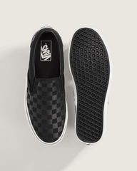Men Vans Classic Checkerboard Slip-On Black/Black Shoe