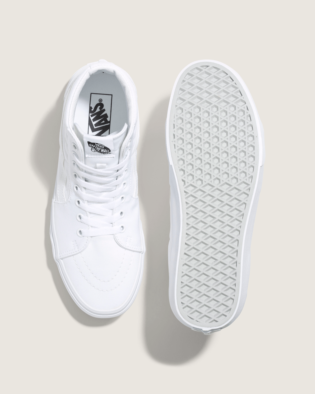 Men Vans Sk8-Hi True White Classics Shoe