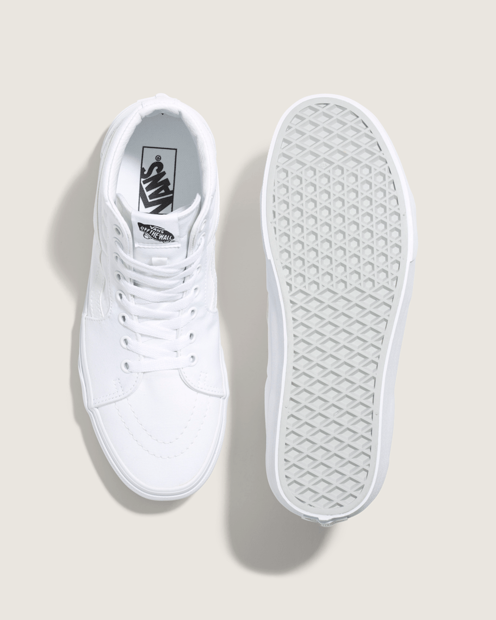Men Vans Sk8-Hi True White Classics Shoe