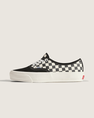 Men Vans Premium Authentic Checkerboard Shoe in Checkerboard Asphalt Grey / White