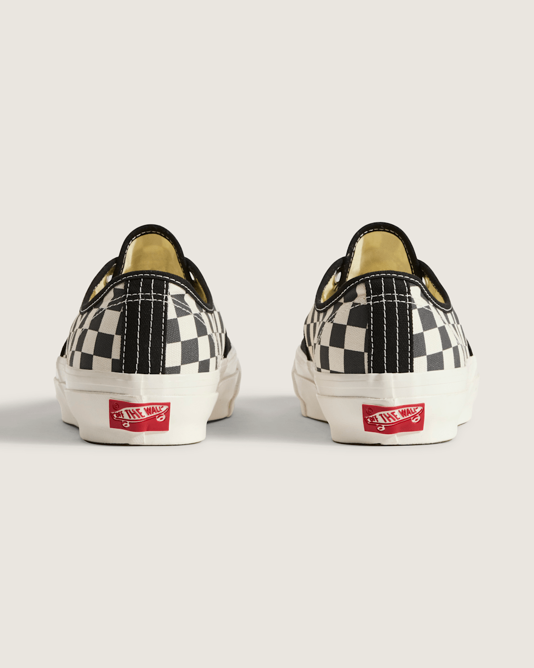 Men Vans Premium Authentic Checkerboard Shoe in Checkerboard Asphalt Grey / White