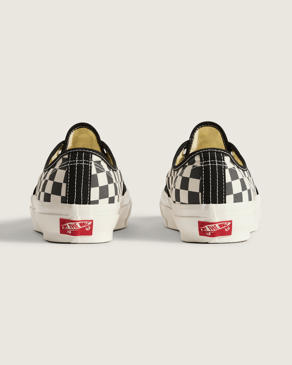 Men Vans Premium Authentic Checkerboard Shoe in Checkerboard Asphalt Grey / White