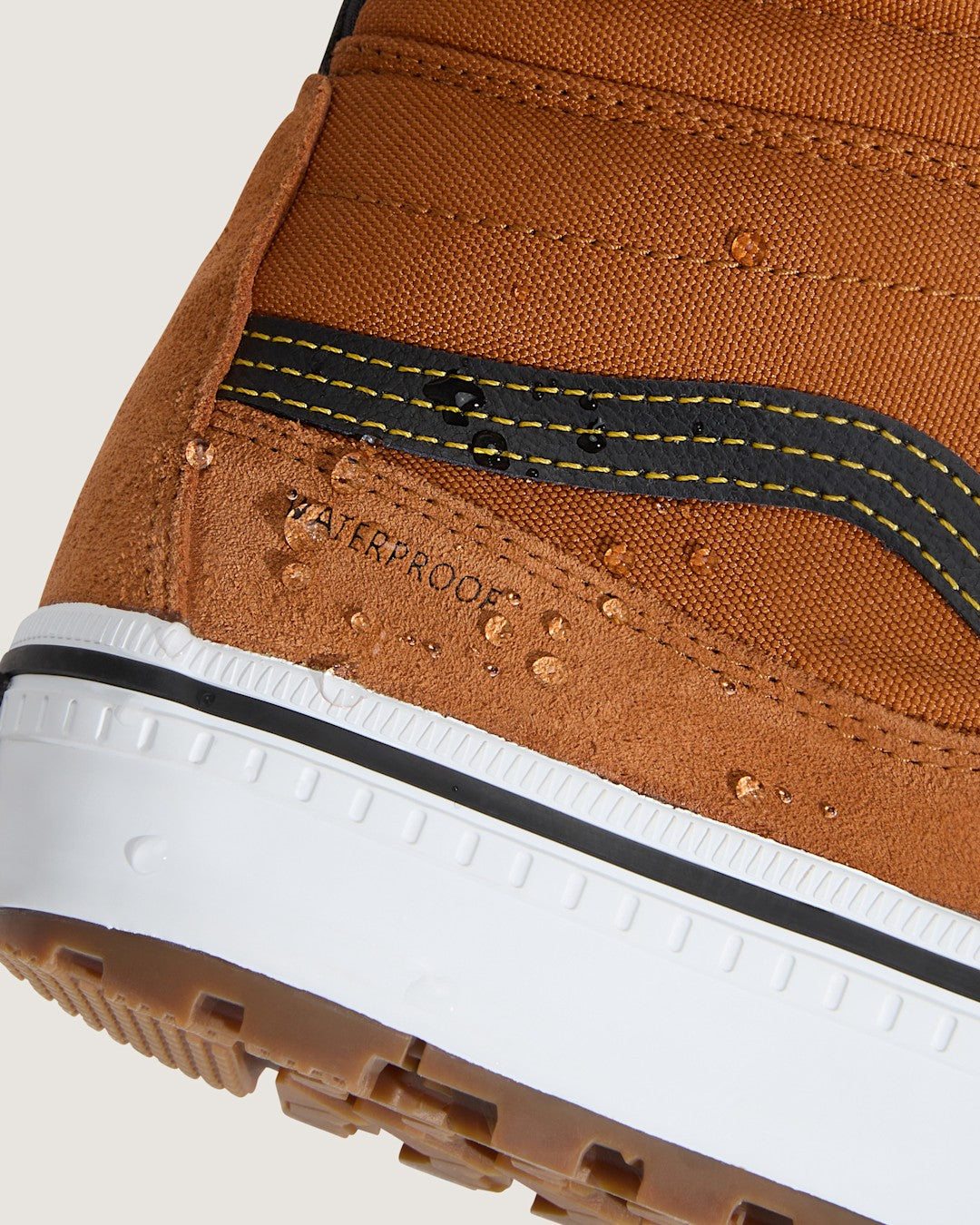 Men Vans Sk8-Hi Waterproof Insulated Shoe in Glazed Ginger Brown