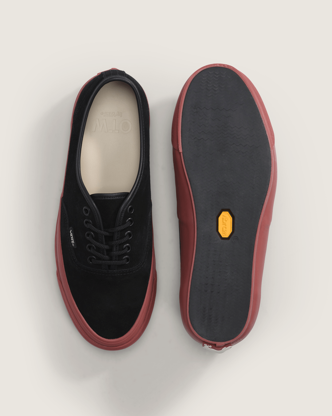 Men Vans OTW Authentic 44 Siped Vibram in Black / Ochre Red