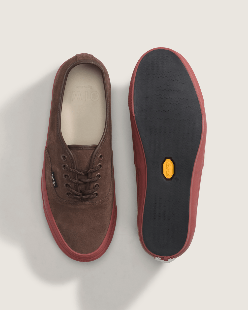 Men Vans OTW Authentic 44 Siped Vibram in Potting Soil Brown / Ochre Red