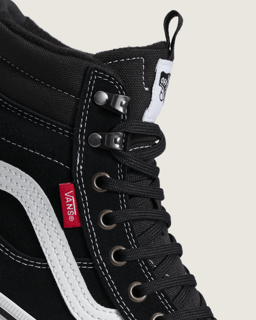 Men Vans Sk8-Hi Waterproof Insulated Shoe in Black / White