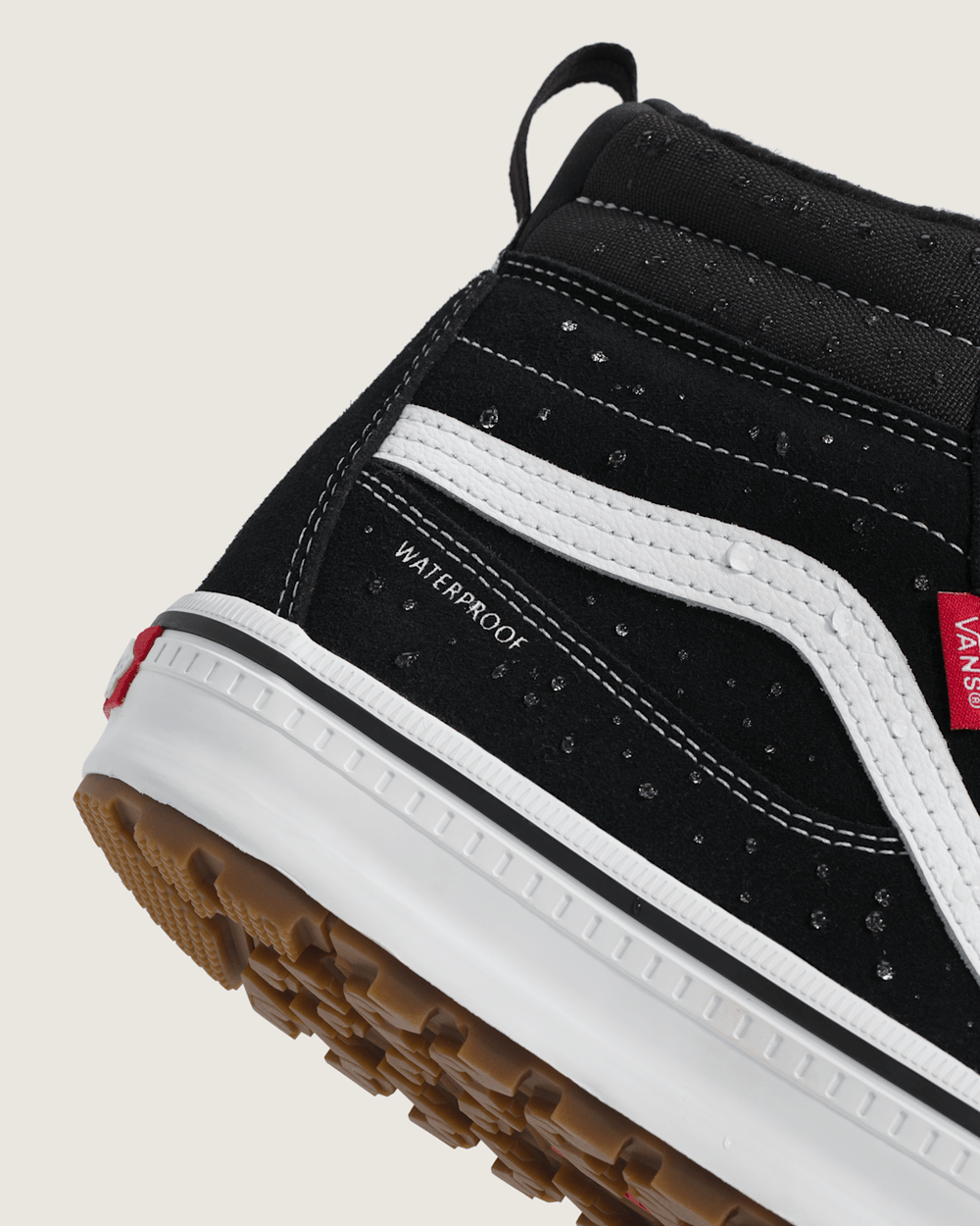 Men Vans Sk8-Hi Waterproof Insulated Shoe in Black / White